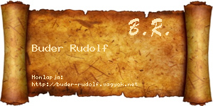 Buder Rudolf névjegykártya